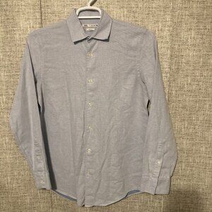 ZARA Men’s Button Down Shirt  Long Sleeve MED Light Blue Slim Fit